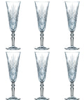 Set 6 copas de cristal para Champagne Palais