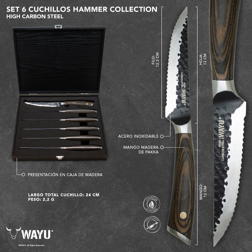 Set 6 Cuchillos Hammer Collection Wayu