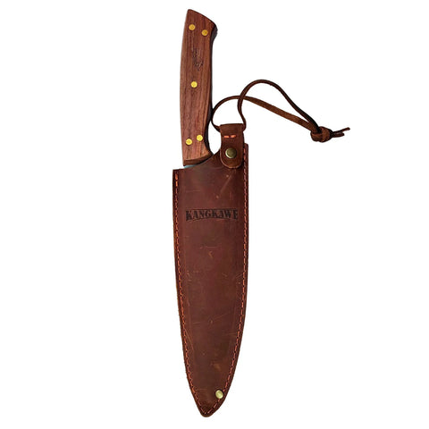 Cuchillo 8" Parrillero C/Funda De Cuero Café