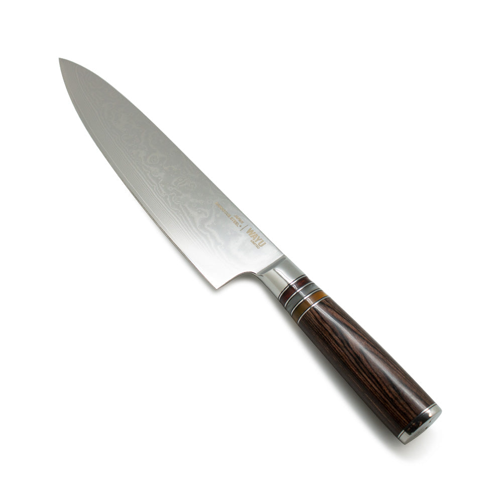 Cuchillo Damascus Brown Pakka Wayu Limited