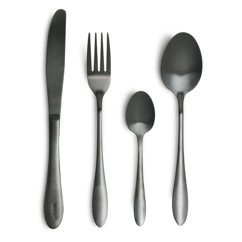 Set Cubiertos 24 Pcs Inox Black Wayu