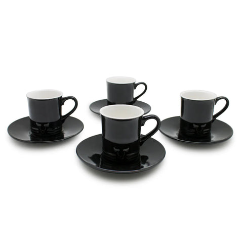 Set 4 Tazas De Cafe negras