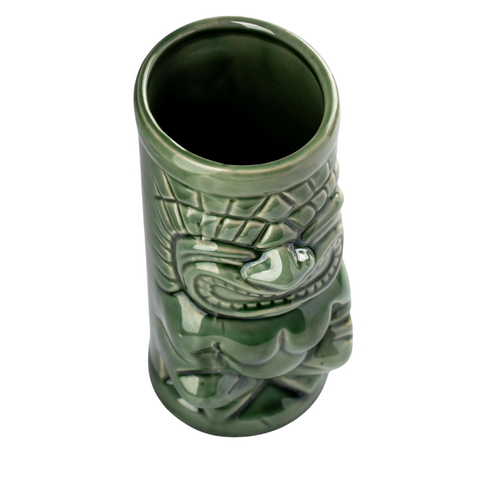 Vaso Tiki Totem Milenario Verde de cerámica 400 ML